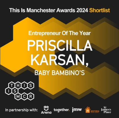 Baby Bambino's Founder Priscilla Karsan, Shortlisted for Entrepreneur of the Year at This is Manchester Awards 2024