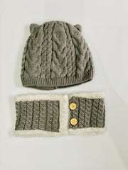 Grey Hat & ￼Neck Scarf