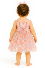 Girls Purple Butterfly Dress