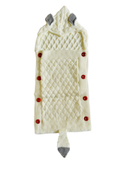 White Knitted Baby Blanket