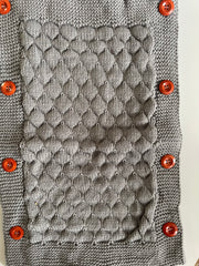 Grey Knitted Baby Blanket