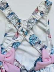Pastel Hot Air Balloon Baby Girls Swimsuit