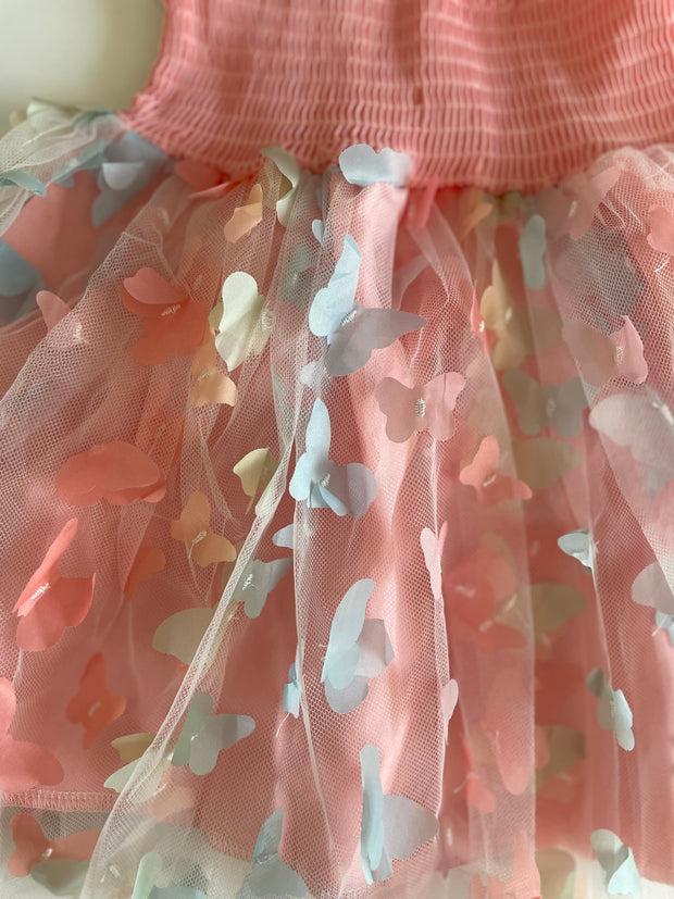 Girls Purple Butterfly Dress