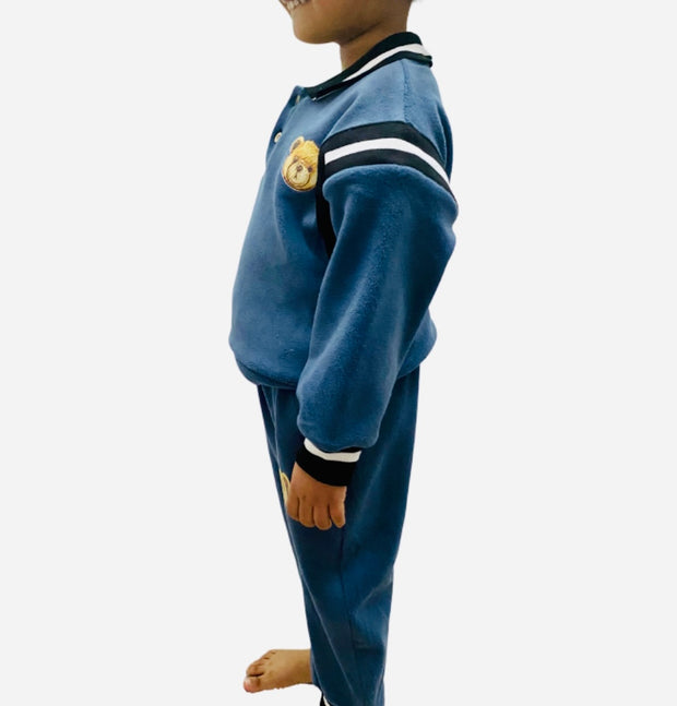 Blue bear, fleecy tracksuit