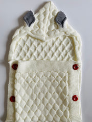 White Knitted Baby Blanket