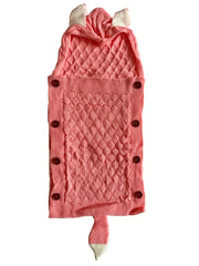 Pink Knitted Baby Blanket