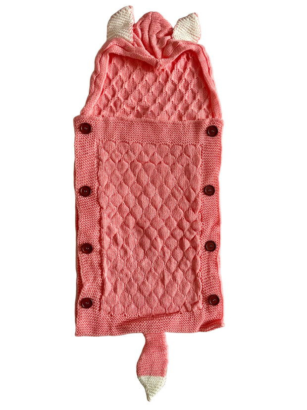 Pink Knitted Baby Blanket