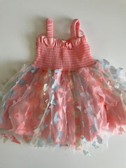 Girls Purple Butterfly Dress