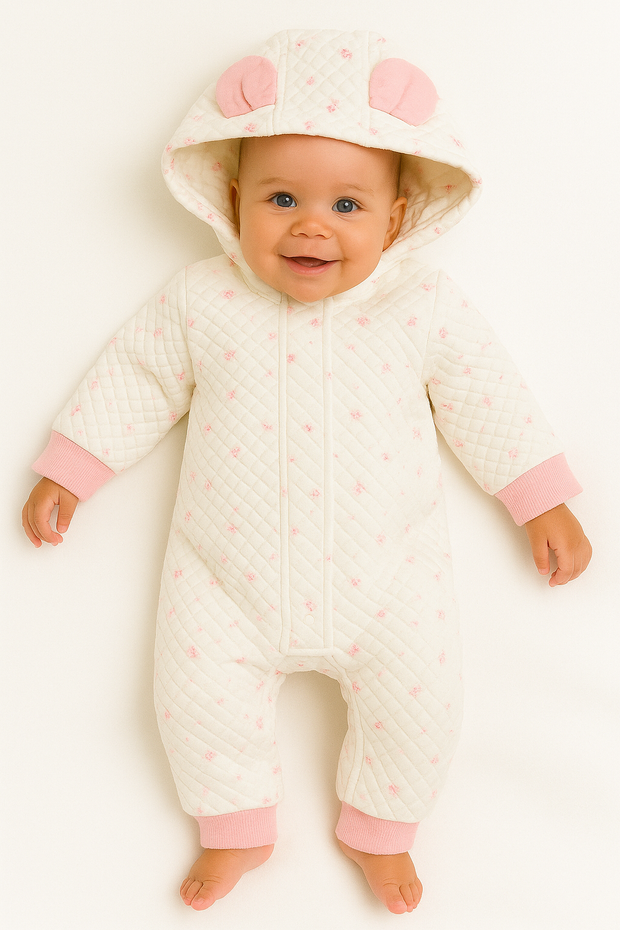 Quilted Pink & White All In One