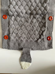 Grey Knitted Baby Blanket