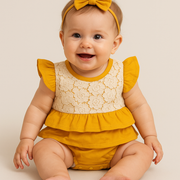 Yellow Lace Bodysuit