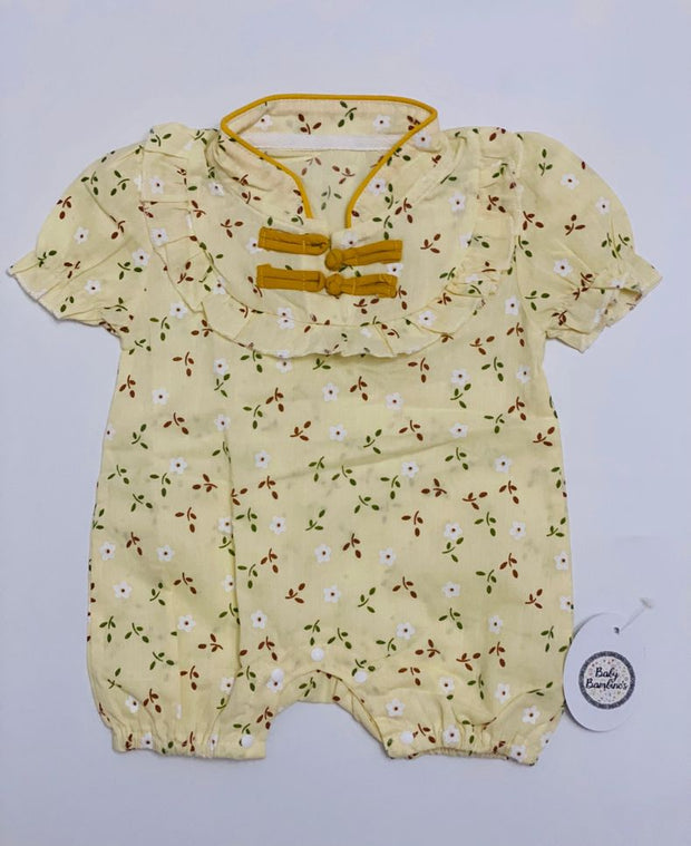 Yellow Cherub Ruffle Romper