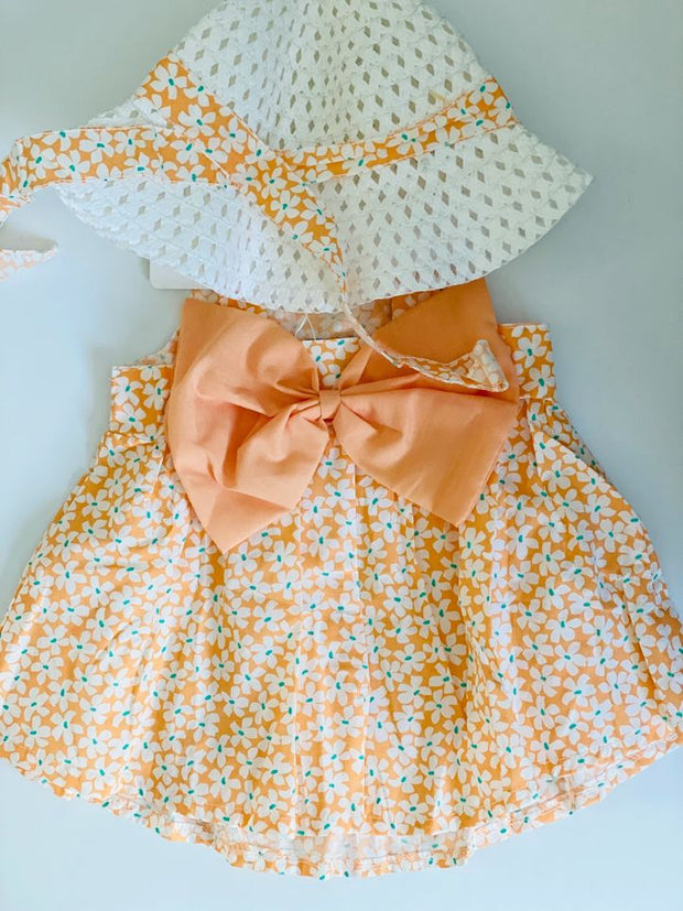 Isabella Peach Dress & Hat