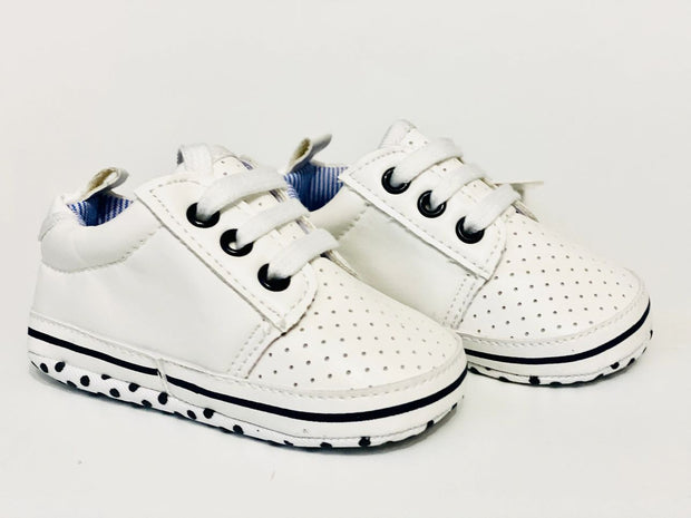 White & Poka Dot Trainers