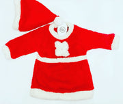 Santa outfit with hat laid down ￼