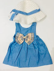 Blue Bow Dress & Hat